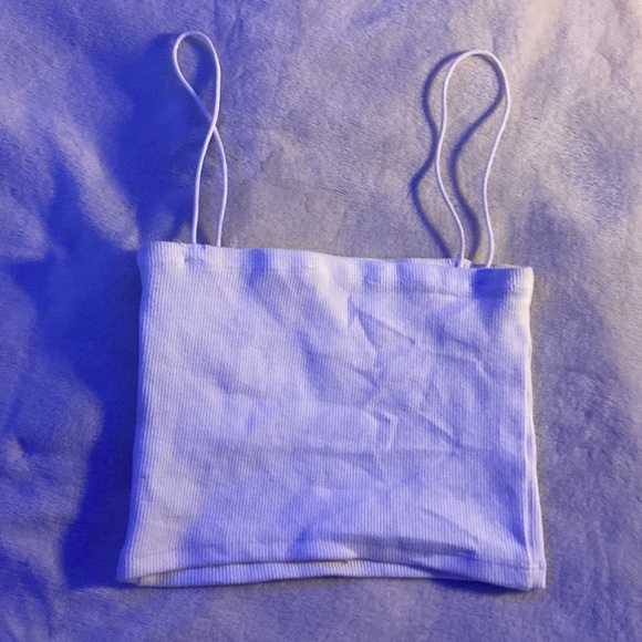 Small White cropped tank top crop top from Zara - Picture 2 of 4